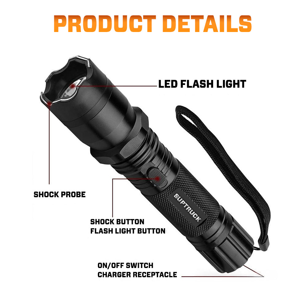 💥 LAST DAY FLASH SALE 75% OFF ️🔦 SUPTRUCK™ VoltGuard X95 Tactical Stun Flashlight ⚡ Light in Dark, Power in Danger