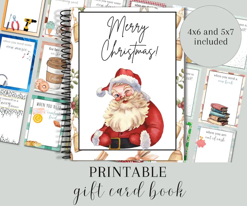 🎄📚Christmas Gift Card Book - 🎁Surprises On Every Page(♻️Free PDF Included!)