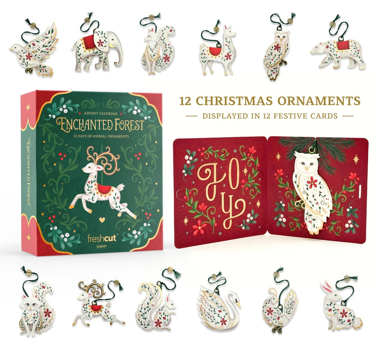 🔥Original Design💞🎄12 Days of Enchanted Forest Ornaments Advent Calendar