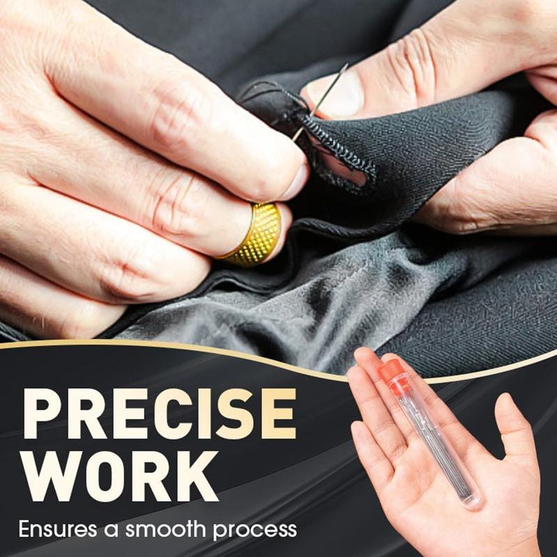 34PCS Big Eye Steel Needles Set - Long & Thin Handmade Quilting & Sewing Needles Kit for DIY Sewing Projects