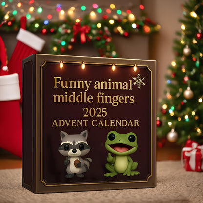 🌲Christmas Gift--2025 Funny Animal Middle Fingers Advent Calendar