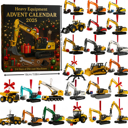 🌲Christmas Gift--Heavy Equipment Advent Calendar 2025 · 24 Die-cast Machines