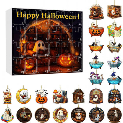🌲 Halloween Gift--Halloween Advent Calendar with Ghost Ornaments-24 Days of Festive Fun!