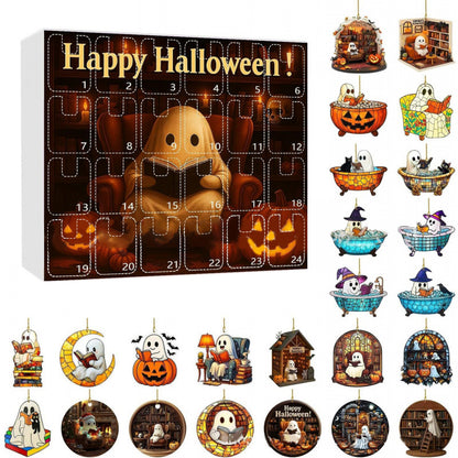 🌲 Halloween Gift--Halloween Advent Calendar with Ghost Ornaments-24 Days of Festive Fun!