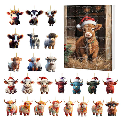 Christmas Cow Advent Calendar 2025 – 24 Days of Festive Fun with Adorable Cow Ornaments 🐄🎄