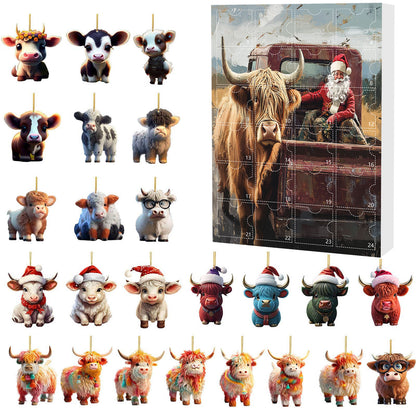 Christmas Cow Advent Calendar 2025 – 24 Days of Festive Fun with Adorable Cow Ornaments 🐄🎄