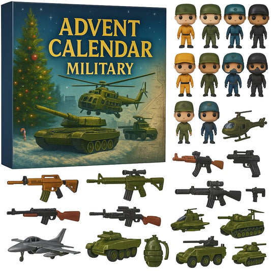 Ultimate Military Toy Set – Christmas Advent Calendar with 24 Army Gear Surprises