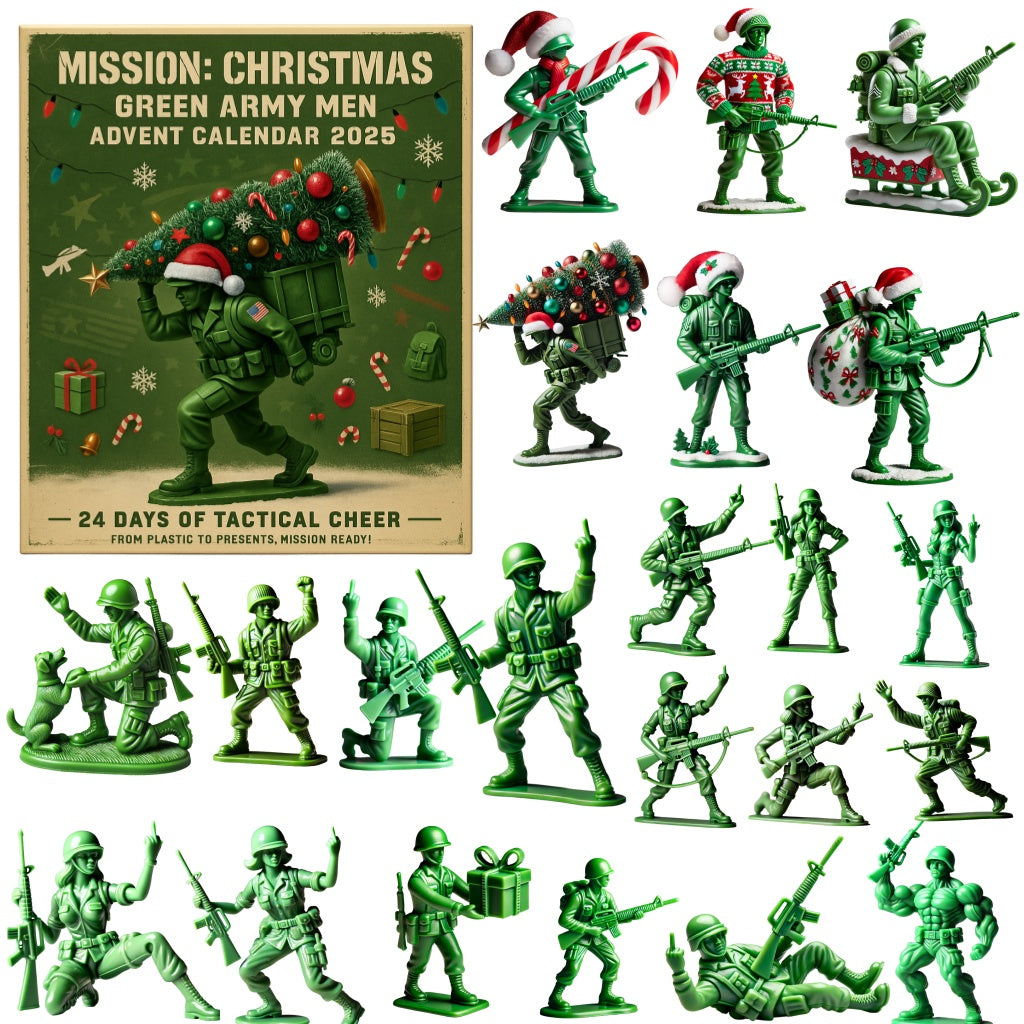 🌲Christmas Gift--MISSION: CHRISTMAS – Green Army Men Advent Calendar