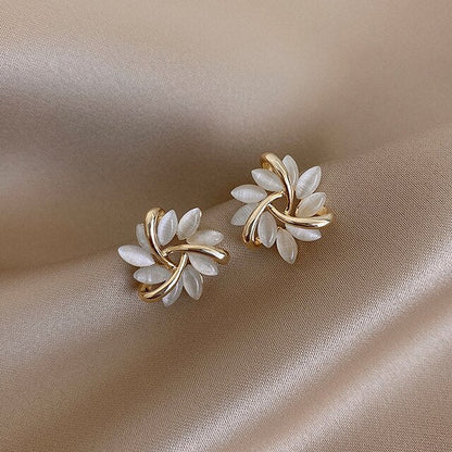 Sonja Luxe White Opal Earrings