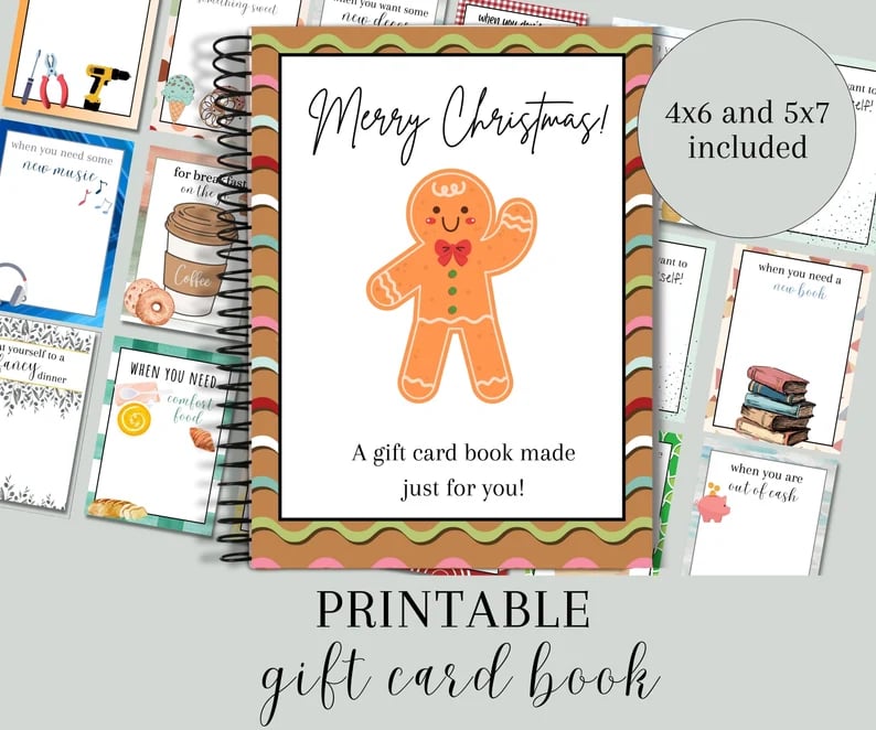 🎄📚Christmas Gift Card Book - 🎁Surprises On Every Page(♻️Free PDF Included!)