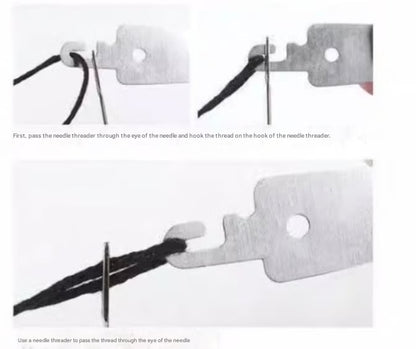 34PCS Big Eye Steel Needles Set - Long & Thin Handmade Quilting & Sewing Needles Kit for DIY Sewing Projects